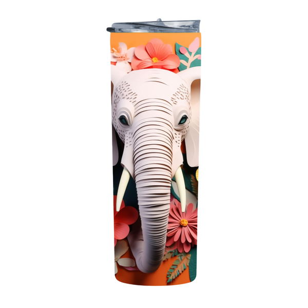3D Elephant 1 20 Oz Straight Skinny Tumbler 238