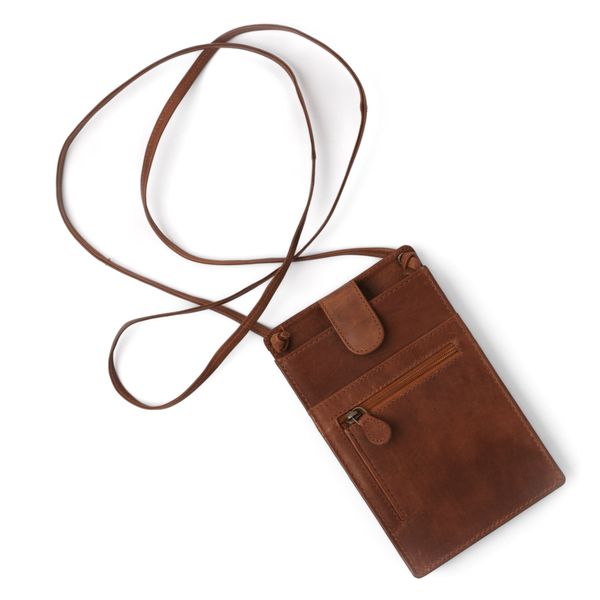CELL PHONE POUCH: Vegetable-tanned, full grain, chrome-free leather