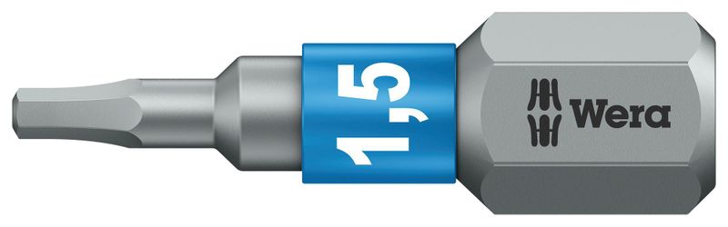 Wera (05056680001) Hex Driver Bit, Hex, 1.5mm Bit, 25 mm Overall