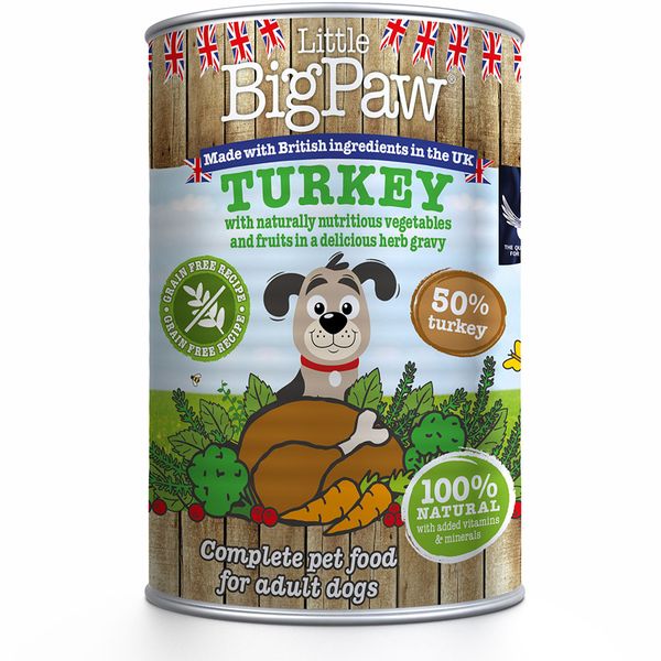 Little BigPaw Complete Wet Dog Food Turkey in gravy - 12 x 390g
