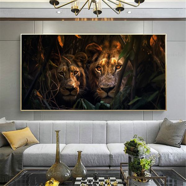 Canvas Wall Decor - Hunters at Night - 0450