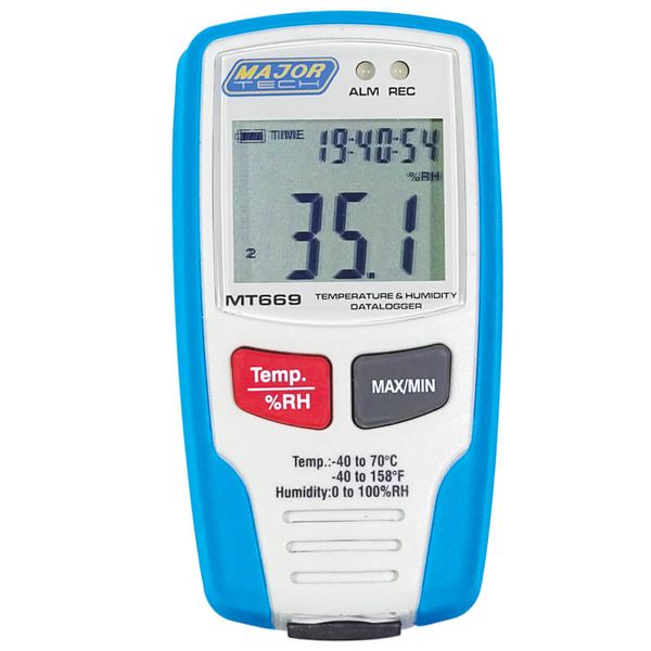 Major Tech Temperature and Humidity Data Logger (MT669)