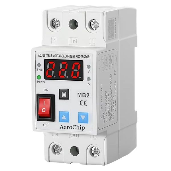 Voltage and AMP Protector - ZS2-VA 63A Breaker