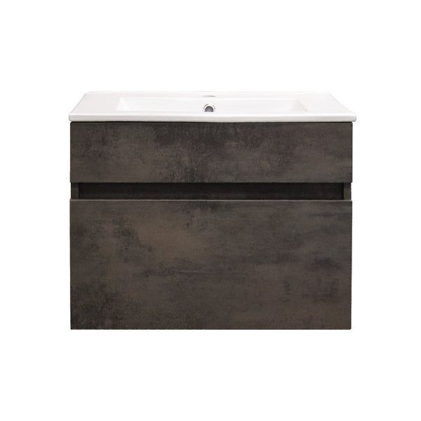 Stylo Floating Bathroom Vanity Cabinet with White Ceramic Basin | Oxide