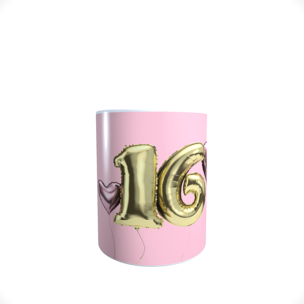 Birthday - 16 Balloon - Coffee Mug