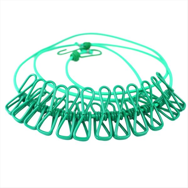 E Retractable Clothes Drying Rack Rope with 12 Clips Clothing Line