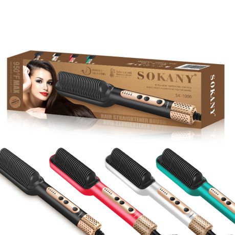 Sokany Hair Straightener Brush High Temp. 510 C for A Quick Silky Hair |  Buy Online in South Africa 