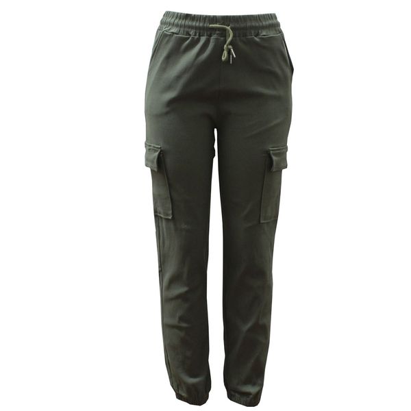 Blackcherry Army Green High Waist Cargo Pants