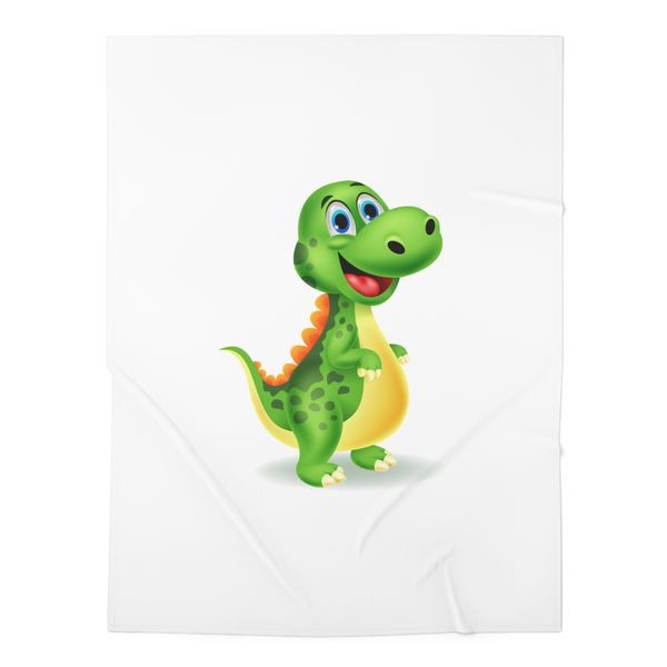 Red Dino 70x100cm Baby Blanket