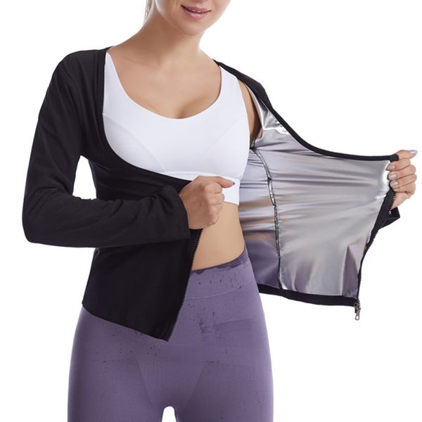 Slim Fitness Clothes Weight Loss Sauna Suit Silver Coating Long Sleeve