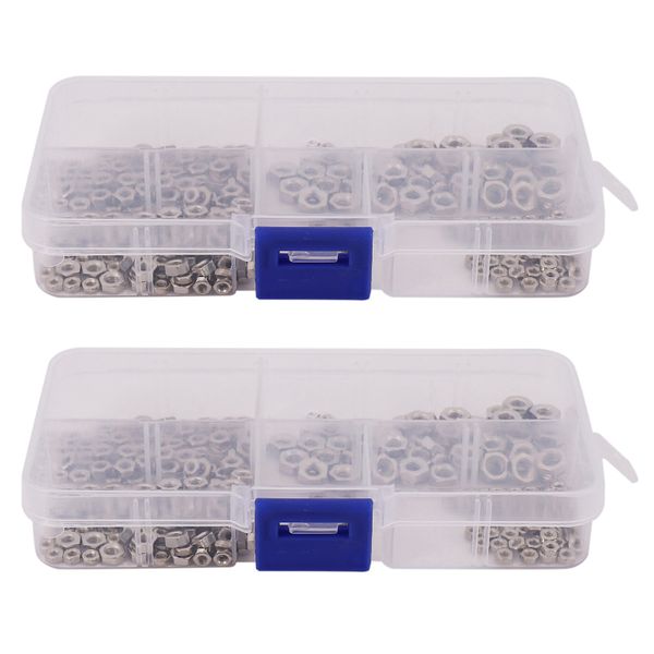 250 Pcs/Set M1 6 M2 M2 5 M3 M4 Carbon Steel Hex Nut Kit