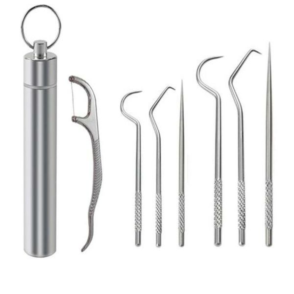 7 Pieces Stainless Steel Dental Cleaning Kit