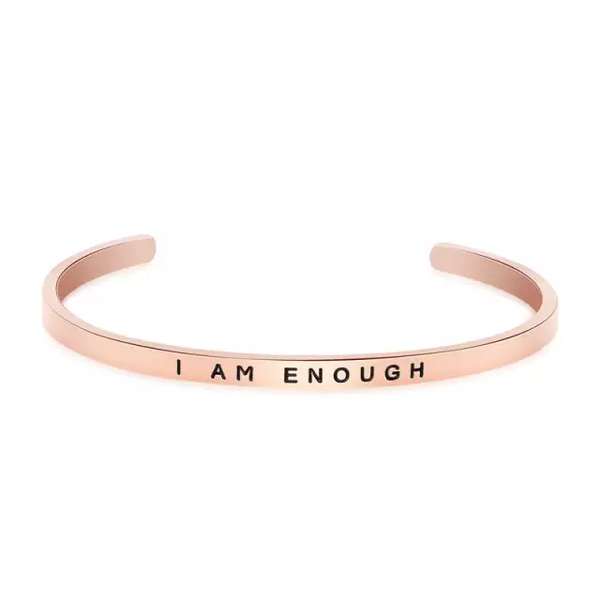 Premium Quality I am Enough Rose Gold Plated Bracelet