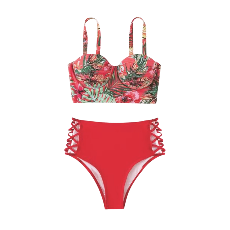 Luxurious Womens High Waist Bikini Set Red Shop Today Get It Tomorrow