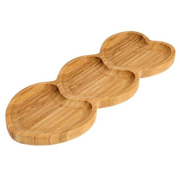 Hearts Shaped Bamboo Wood Cheese/Breakfast/Snack Serving Board Plate