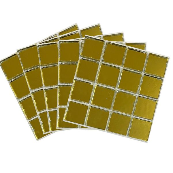 Mosaic Tiles - Gold Mirror 23x23mm (small tiles for crafting)