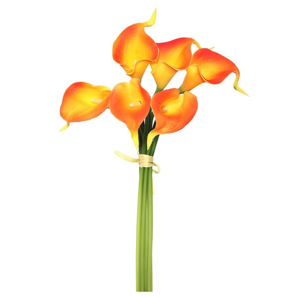 Home Garden Decor Artificial Life Like Calla-Lily 6 Piece Bundle (37cm)