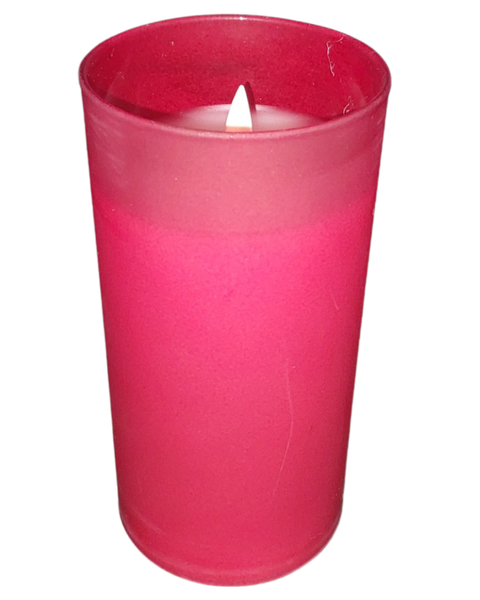 Candle in Glass Holder that works with Batteries