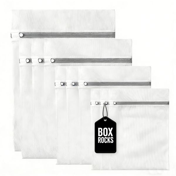 10 Pack White Laundry Bags Suitable for Delicate Clothes
