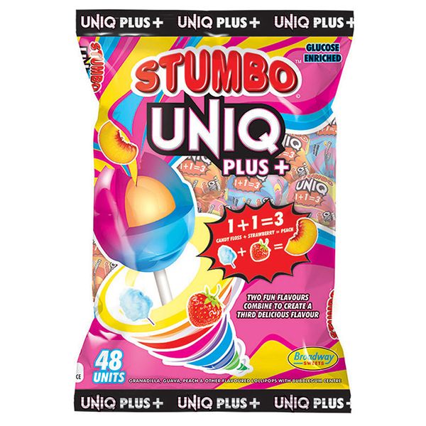 Stumbo Uniq Plus Lollipops 48s
