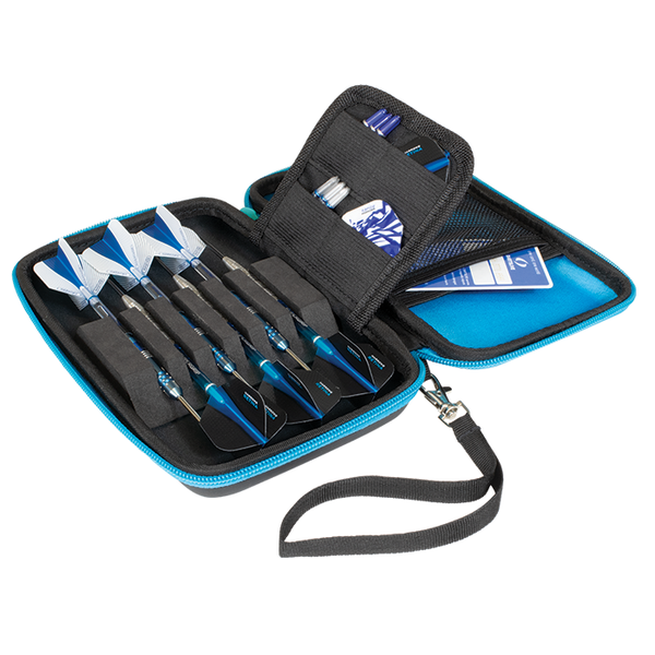 Harrows Blaze Pro 6 Compact Darts Case - Black/Aqua