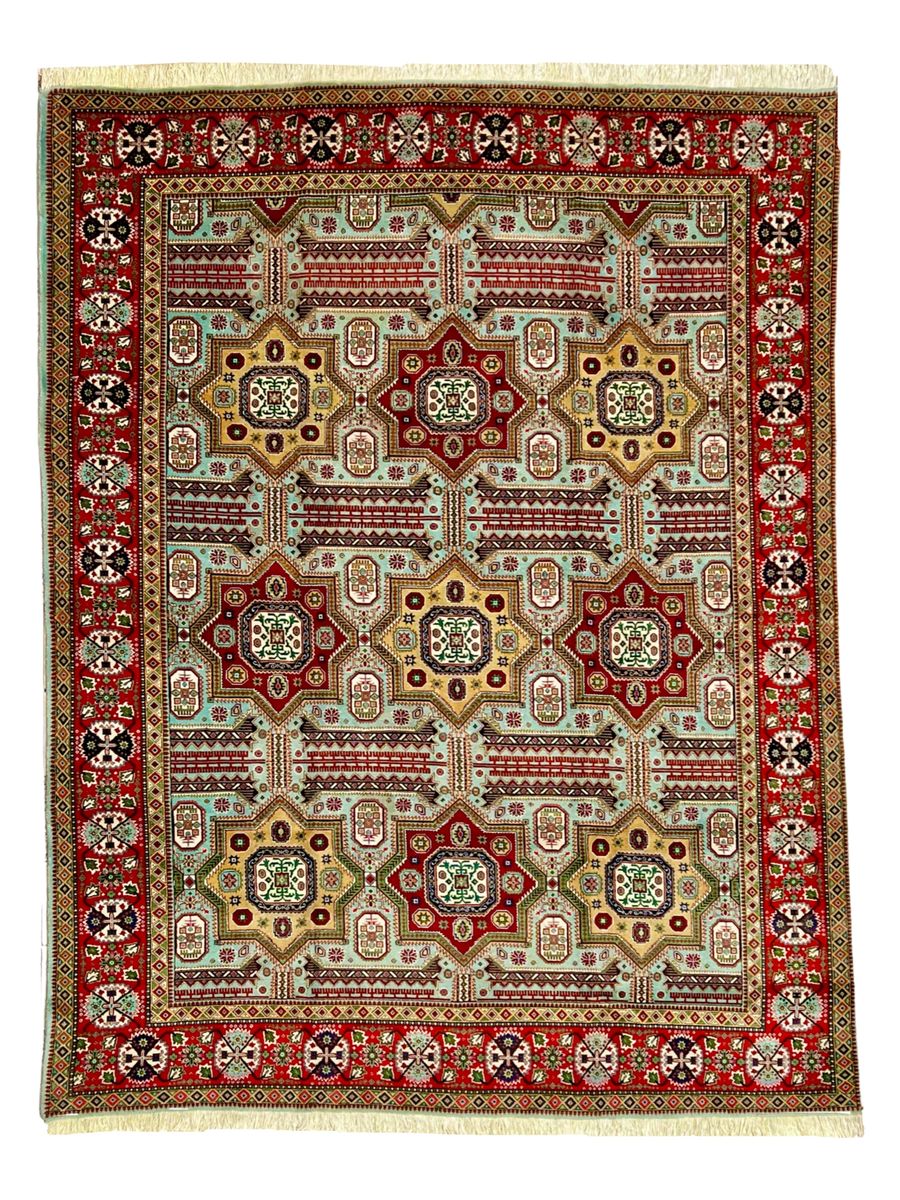 Persian Rug, Original Hand Knotted Persian Art Deco Tabriz Rug Shop