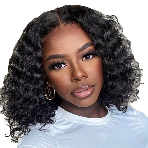 Brazilian Hair Water Wave Short BOB Wig Curly Wig