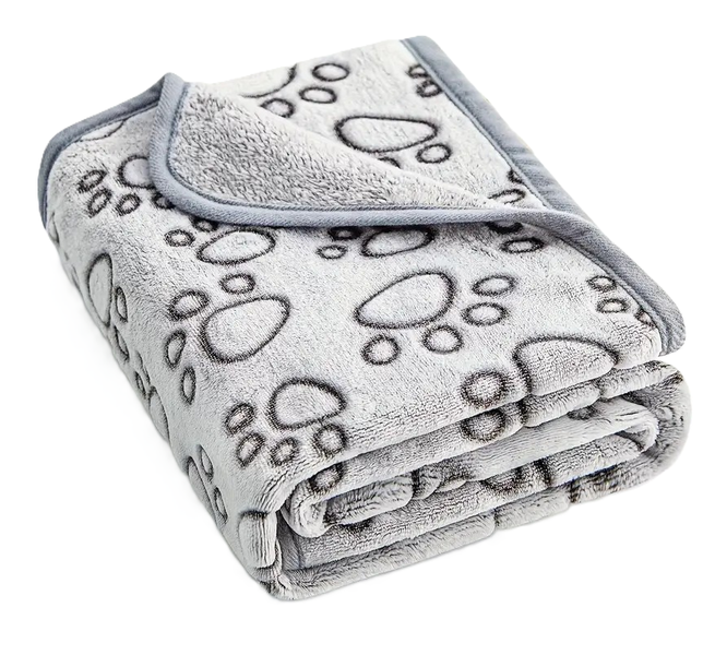 Ultra-Soft Paw Print Fleece Pet Blanket
