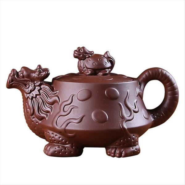 Chinese Tea Pot Red Clay Teapot Puer Set Cup Brown