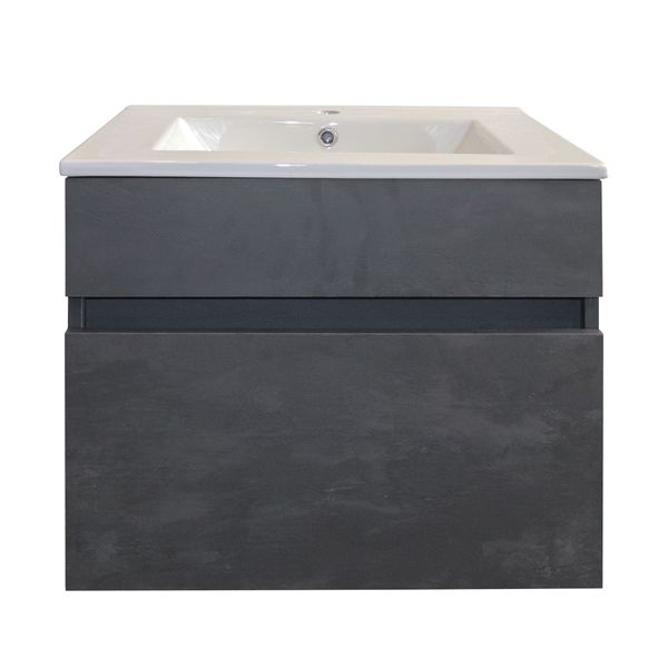 Denver Stylo Floating Bathroom Vanity | Vermont Slate Stucco