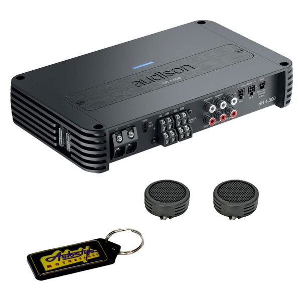 Audison SR4.500 D-Class 880w Mono Amplifier &amp; Evo Tweeters &amp; Key Holder