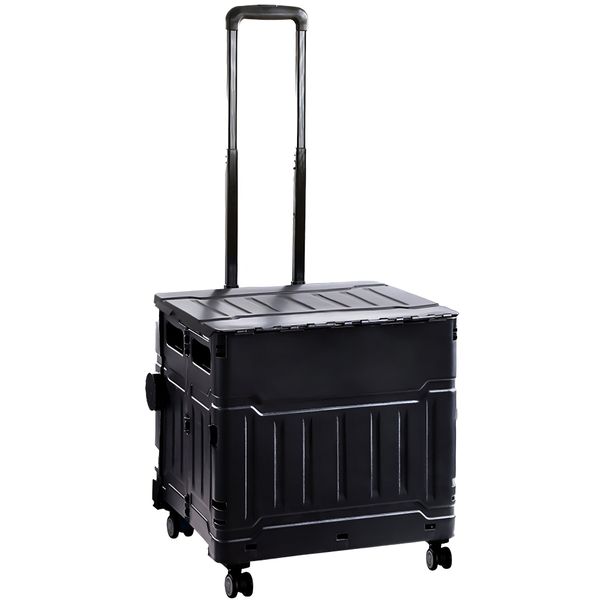 4 Wheels Portable Camping Trolley Large Capacity Folding Shopping Cart