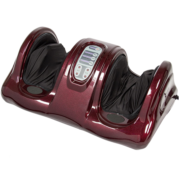Shiatsu Kneading Rolling Foot Leg Massager - Maroon