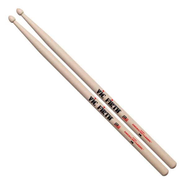 Vic Firth 2B American Hickory Classic Wood Tip Drumsticks