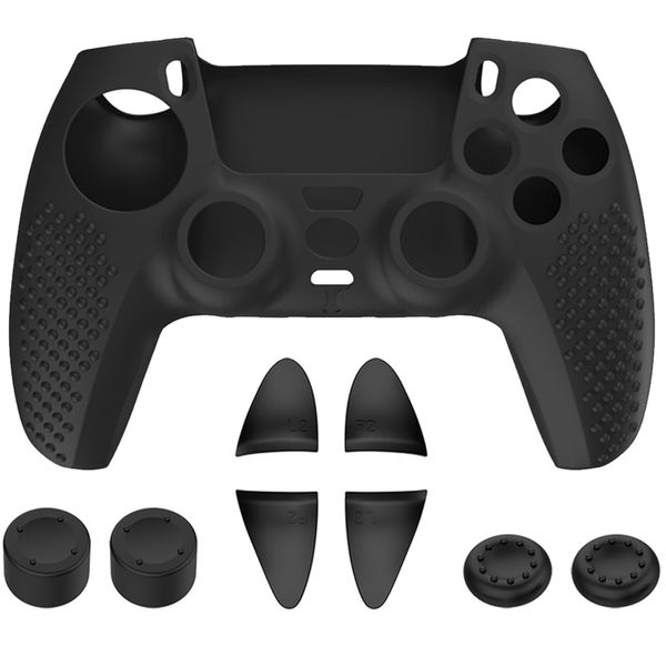 PS5 Controller Anti-Slip Soft Silicone Protective Cover Case Skin Set
