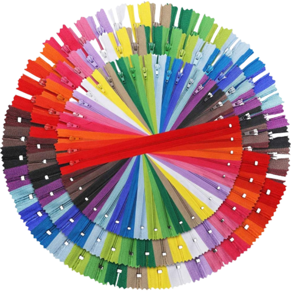 120 Zippers Kit - Assorted Colours