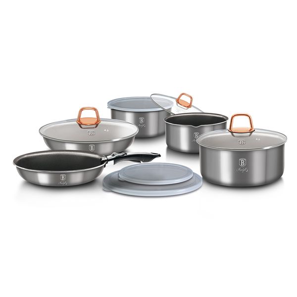 Berlinger Haus 12-Piece Titan Non-Stick Coating Cookware Set - Moonlight