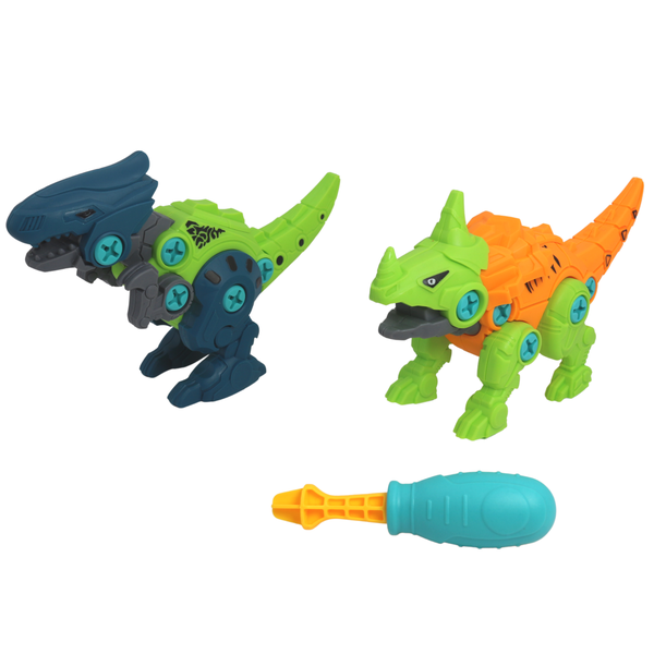 DIY Dinosaur Figures Assemble Educational Toys with Screwdriver-Light Color