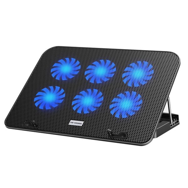 Laptop Cooling Pad, Cooling Pad for Laptop 12-15.6 In with 6 Quiet Fans
