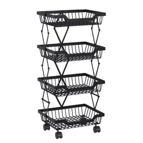 4-Tier Metal Storage Trolley Rack