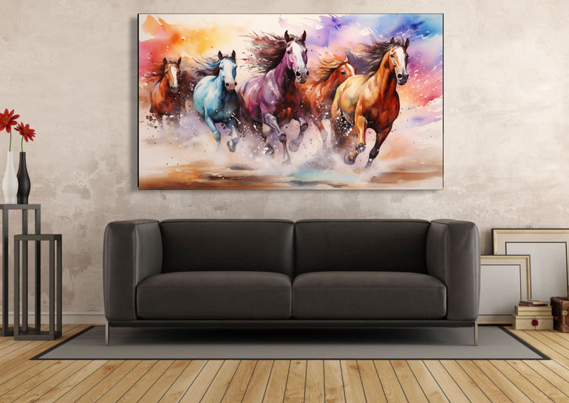 Canvas Wall Art - Wild Horses Abstract - HC0911