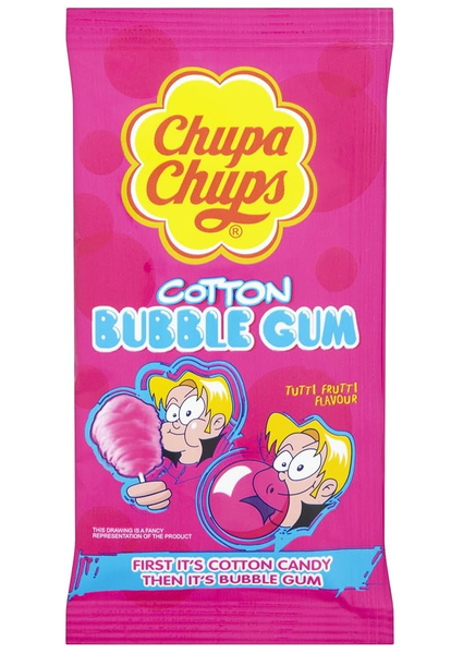 Chupa Chups Cotton Candy Bubble Gum Sweet Chewing Gum Snack (11g)