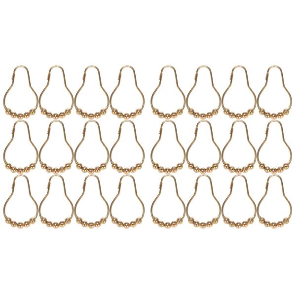 Easy Install Rustproof Curtain Hooks Stainless Steel Gold Set Of 12