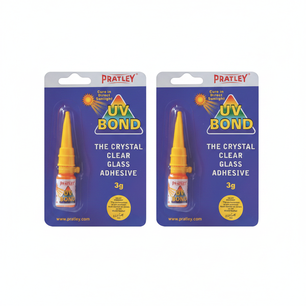 Pratley UV Bond Adhesive for Glass &amp; Clear Plastic - 3g - 2 Pack