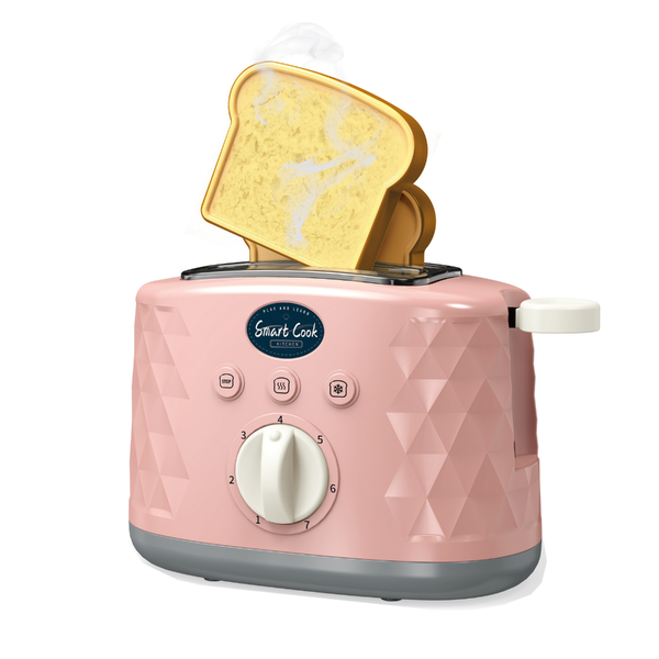 Pretend &amp; Play Pop-Up Toaster Set with Timer - Pink