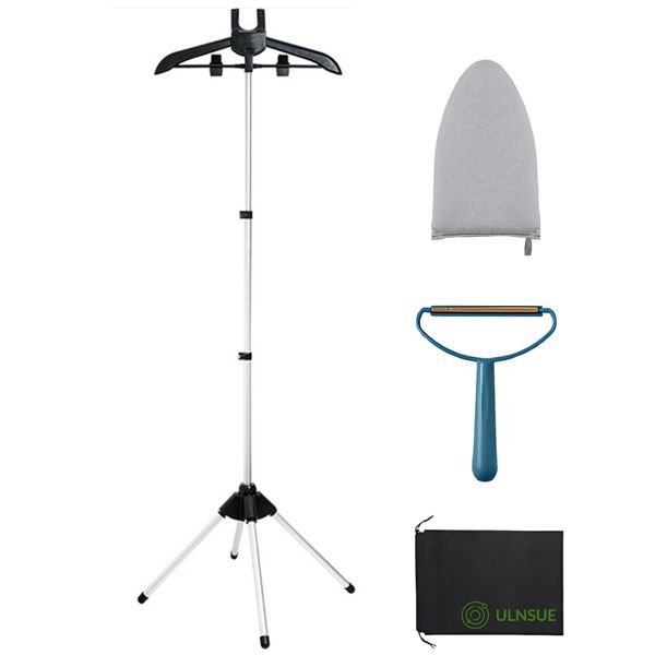ULNSUE Clothes Steamer Stand for Clothes with Ironing Glove &amp; Lint Remover