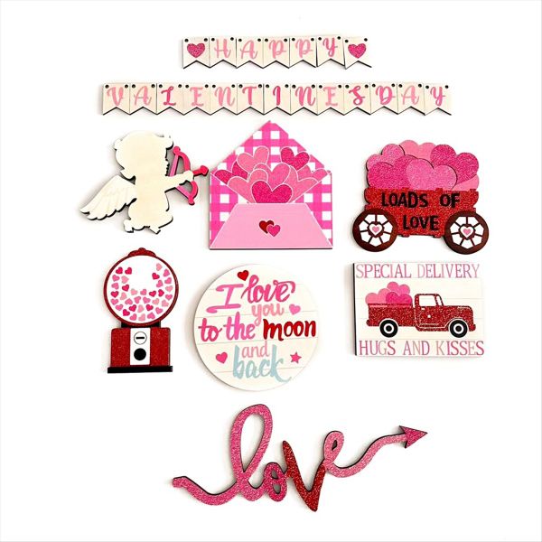 Valentine'S Day Love Letter Cupid Tiered Tray Decorative Ornament