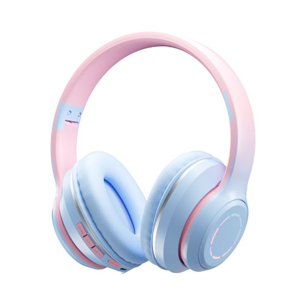 Bluetooth Headphones Gaming Headset Youthful &amp; Beautiful Qualities - Blue