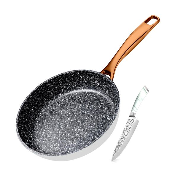 Set of 2 - Nonstick Coating Stainless Steel Handle Frying Pan - 28cm