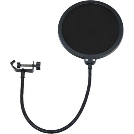 Microphone Pop Filter Shield Dual-Layer Microphone Windscreen with Clamp Image